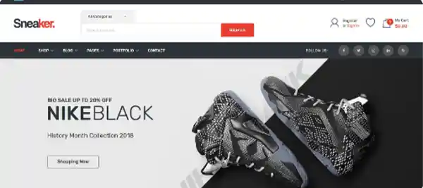 Sneaker Footwear WordPress Theme
