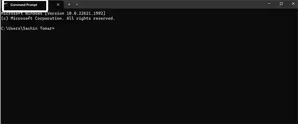 Open a Command Prompt on your operating system