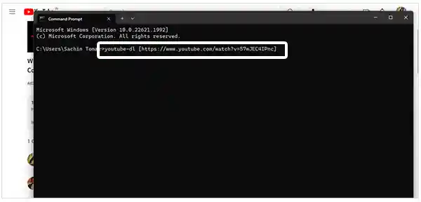 Run this command youtube dl