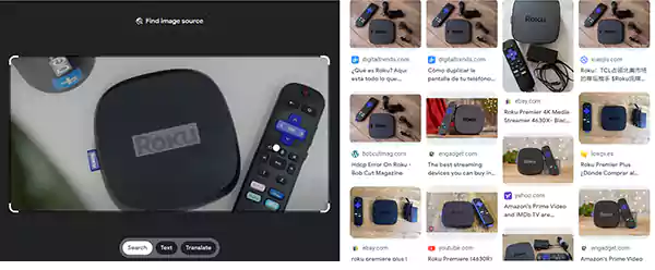 Snapshot image and video results at Google