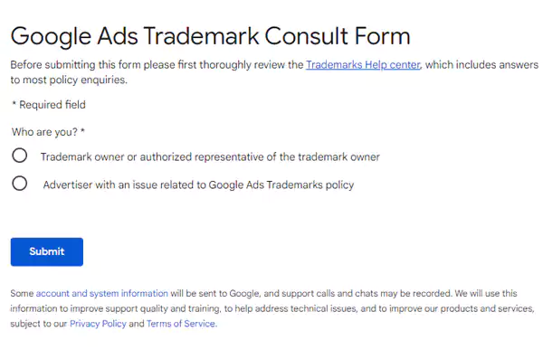 consult form