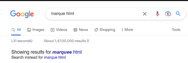 Marquee HTML1