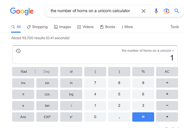 The Number of Horns on a Unicorn