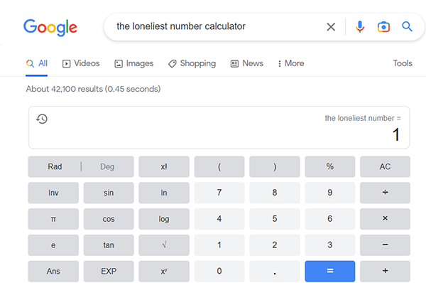 The loneliest Number