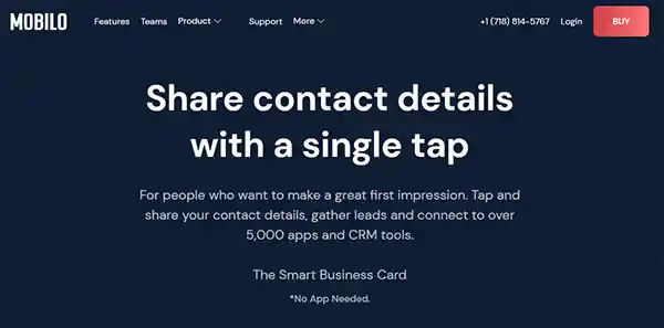 mobilo digital business card app