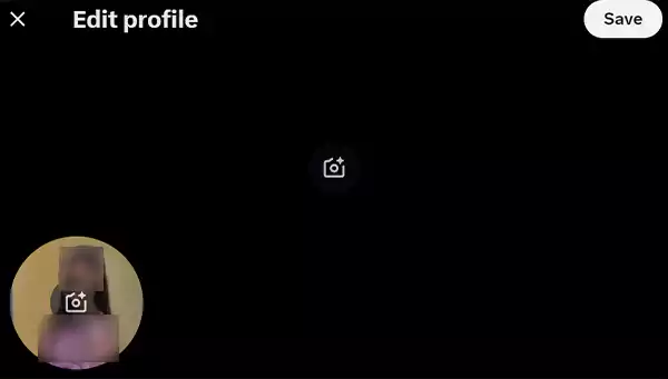 Tap on camera in the header space