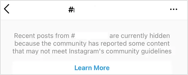 Instagram Banned Hashtag