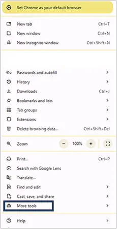 more tool on Chrome
