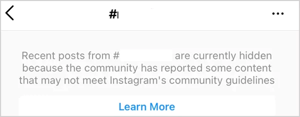 Instagram Banned Hashtag