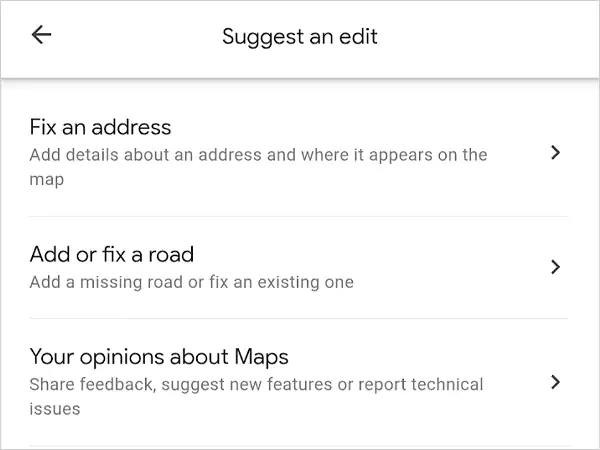edit the address details