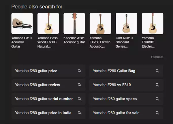 People Also Search For section