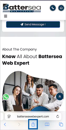 Tap on the share button