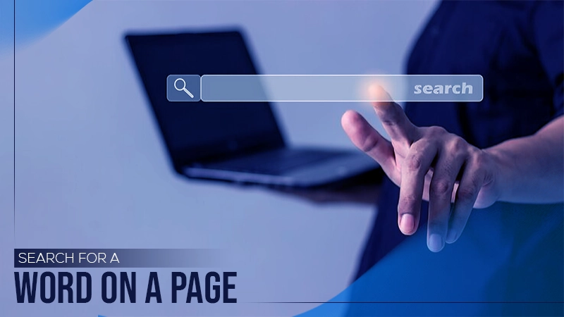 search for a word on a page