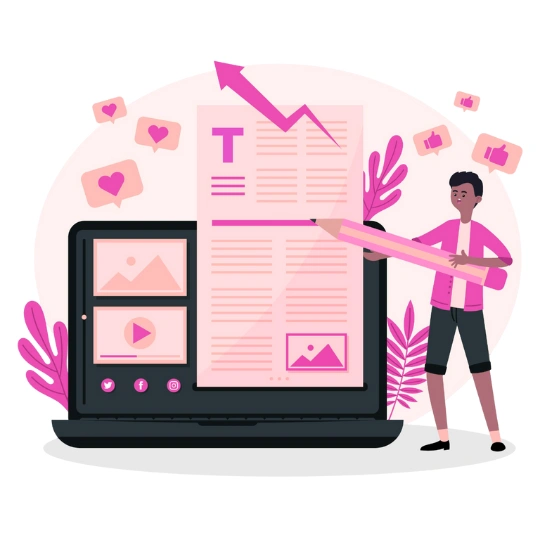 Content Marketing services illustration