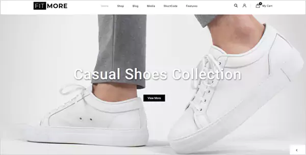 Fitmore WordPress theme for shoe e-commerce