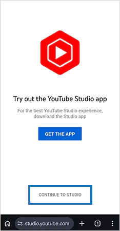 Head over to Continue to Studio