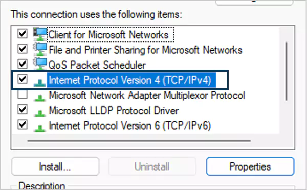 IP-version-4-option-on-Windows