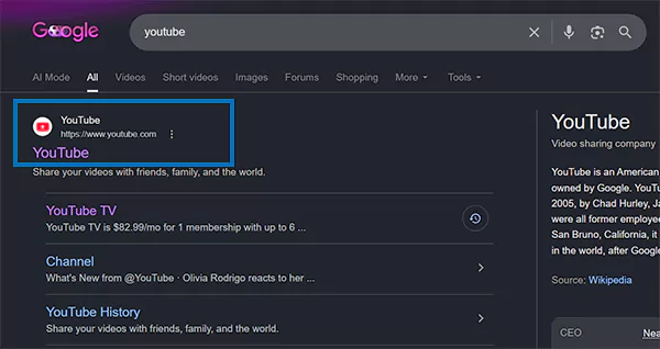 Open YouTube on your devices
