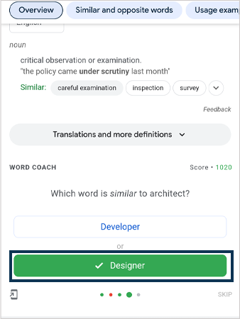 Right-answer-for-vocabulary-game