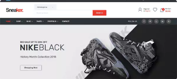 Sneaker Footwear WordPress Theme