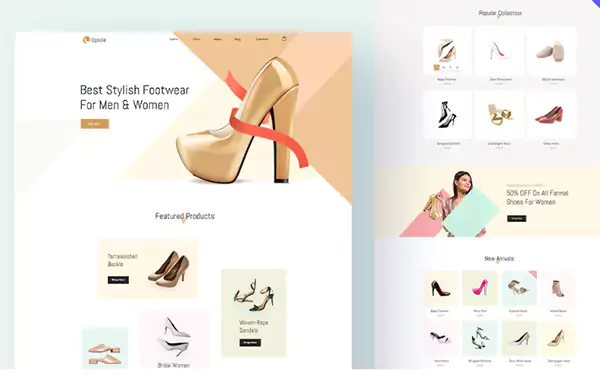 Upsole wordpress theme for footwear