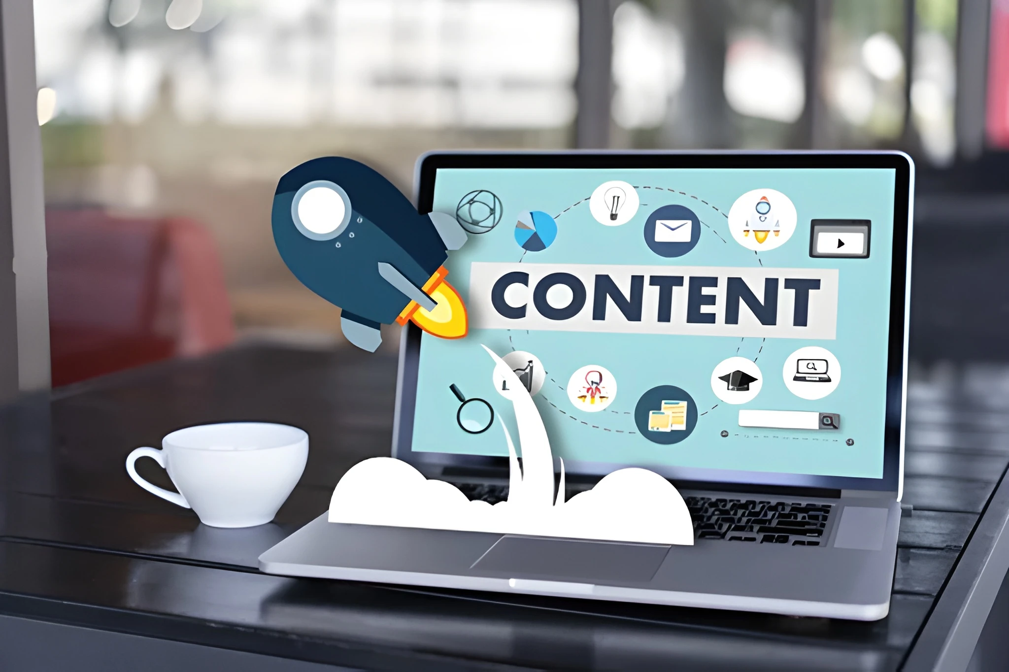 Illustration representing content marketing strategy