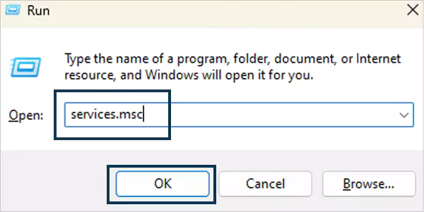 services-msc-in-the-run-command-panel