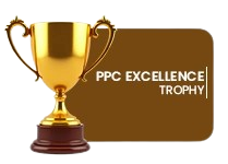 PPC Excellence Trophy Award for outstanding pay per click marketing services