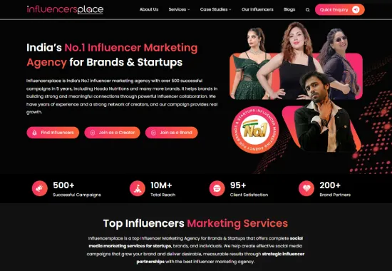 Influncer-website-development