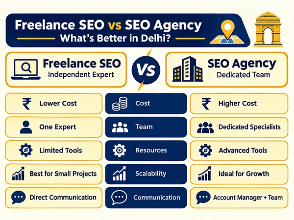 Freelance SEO vs SEO Agency in delhi