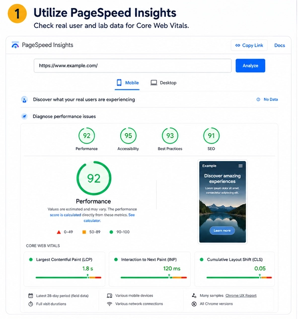 Utilize PageSpeed Insights