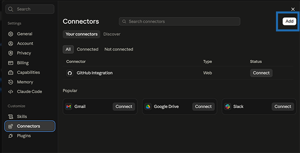 Click the Add option