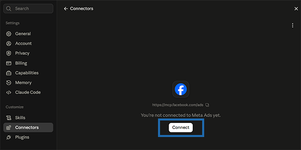 Click the Connect button