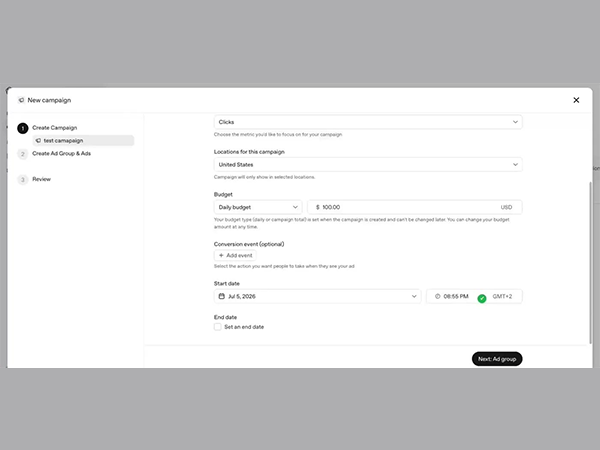 Review and Submit the Campaign