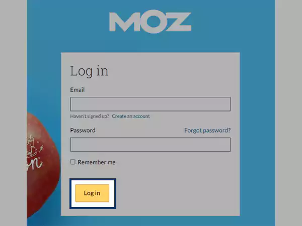 Moz Link Explorer Sign In Step