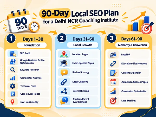 90-Day Local SEO Plan for a Delhi NCR Coaching Institute